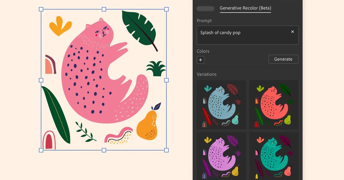 Adobe Illustrator introduces generative AI for vector recoloring and ...