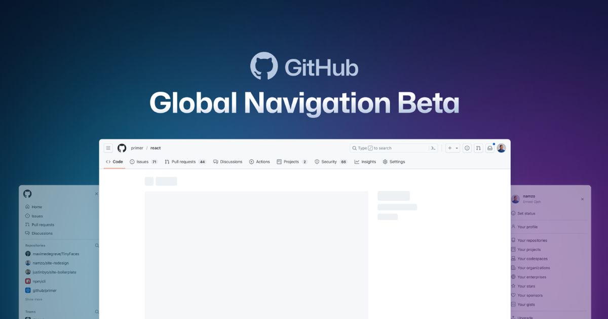 GitHub Introduces redesigned Global Navigation for all users as a ...