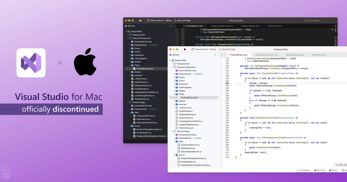 Microsoft announces the retirement of the Visual Studio for Mac version ...