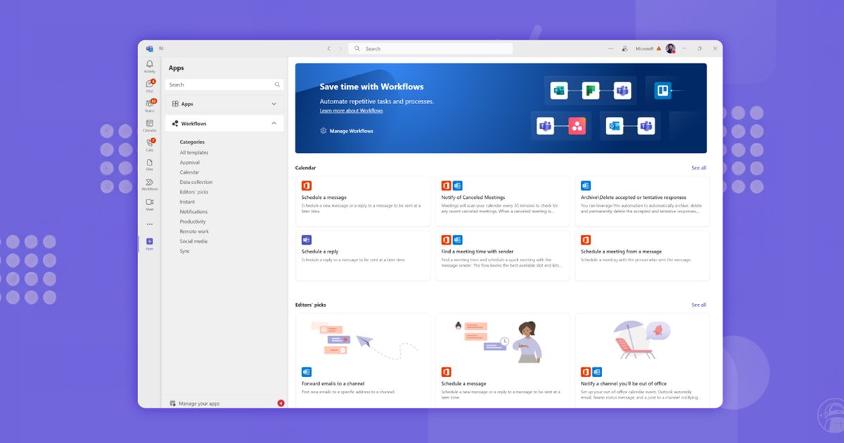 Microsoft Teams introduces 'Workflows' app with AI features and Power ...