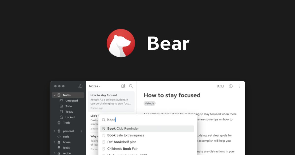 Markdown note-taking app Bear launches version 2.1 with 'Quick Open ...