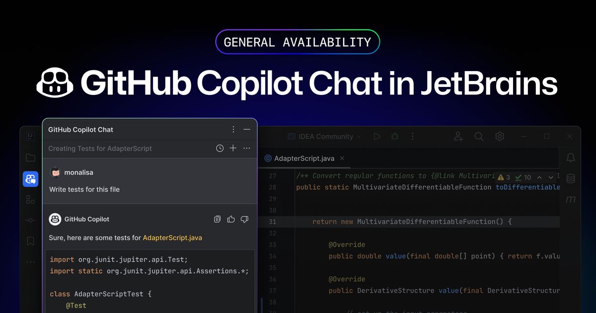 GitHub Copilot Chat is now generally available in all JetBrains IDEs ...