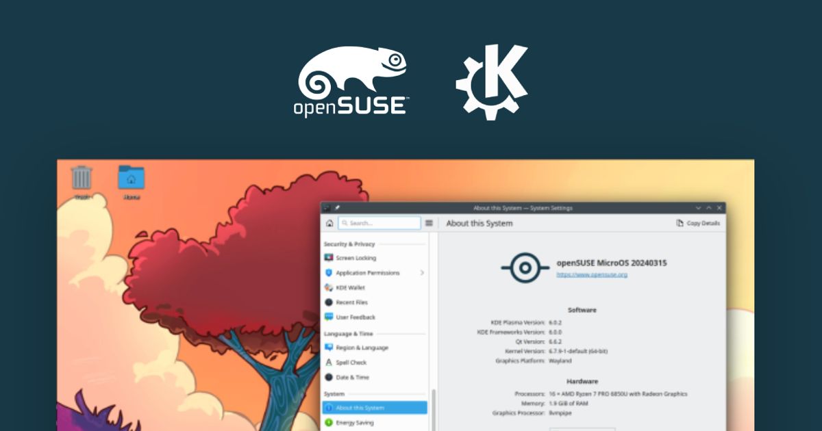 openSUSE announces arrival of KDE Plasma 6 in Tumbleweed and Kalpa ...