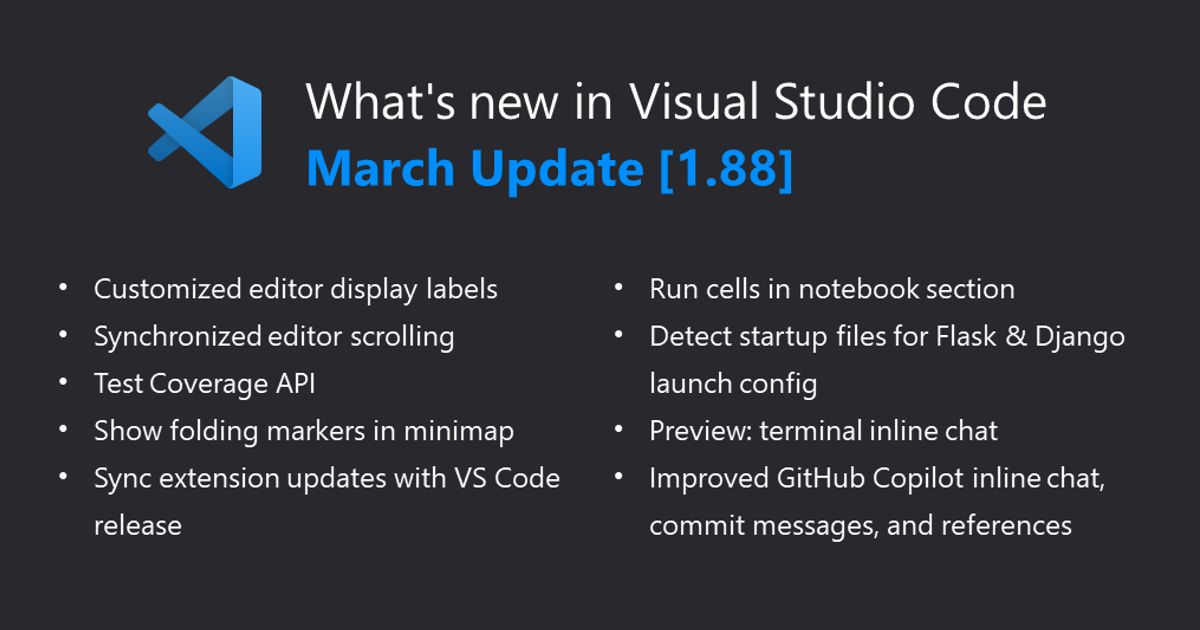 Visual Studio Code 1.88 released with finalized Test Coverage API and ...