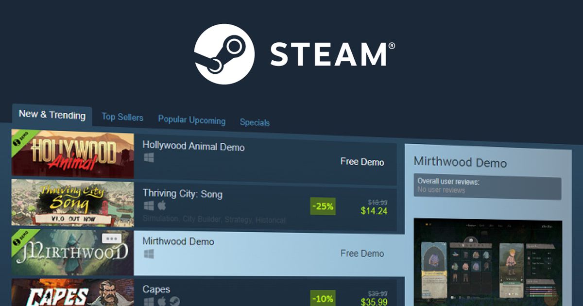 Valve launches an update for Steam demos, enhancing store pages ...