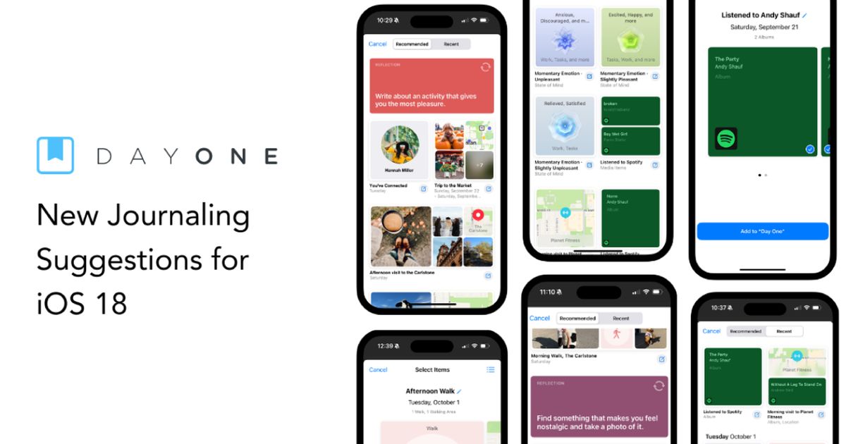 Day One introduces journaling suggestions for iOS 18, media integration ...