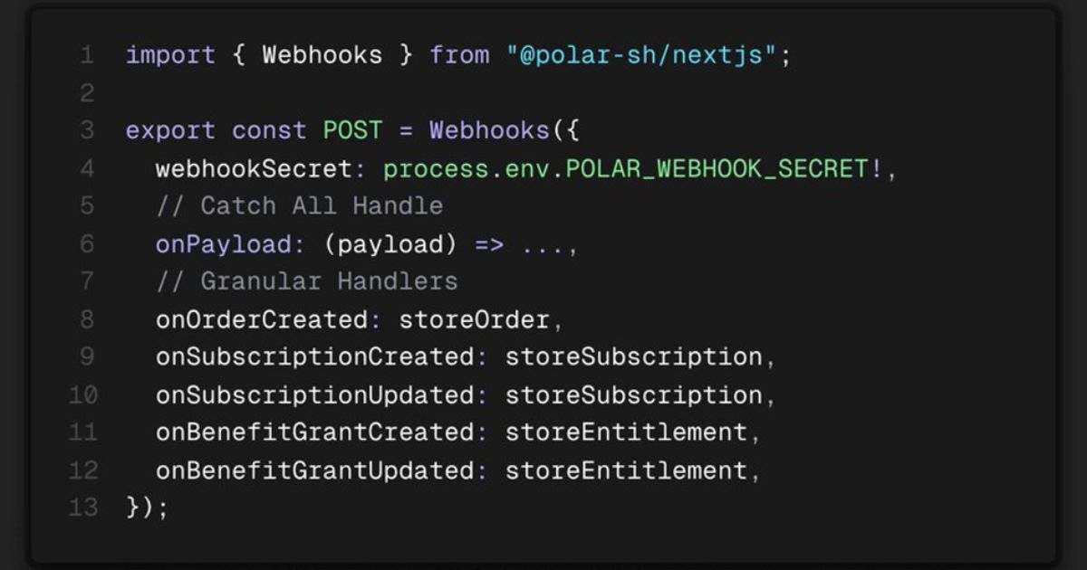 Polar introduces Granular Webhook-handlers | AlternativeTo