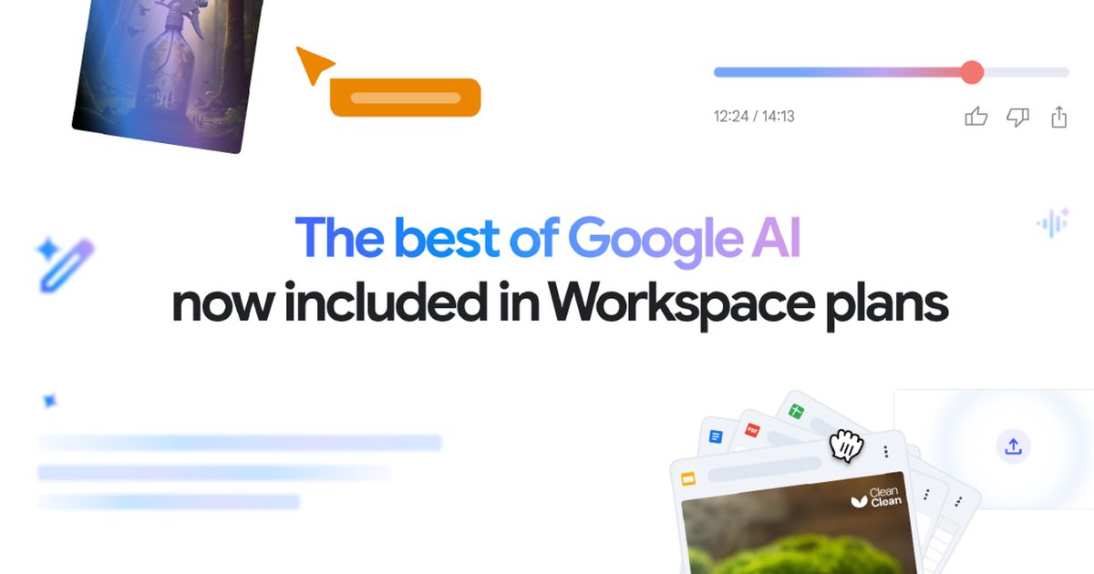 Google now includes Gemini AI in Workspace plans, along with a price ...