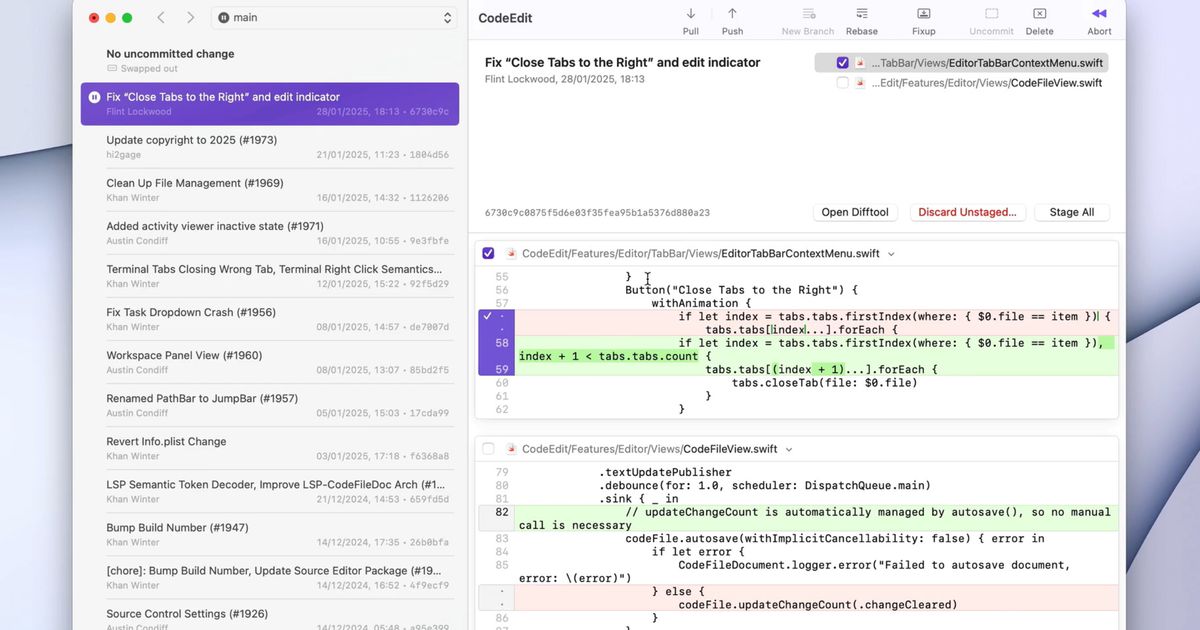 Retcon 1.2.0 introduces Commit splitting | AlternativeTo
