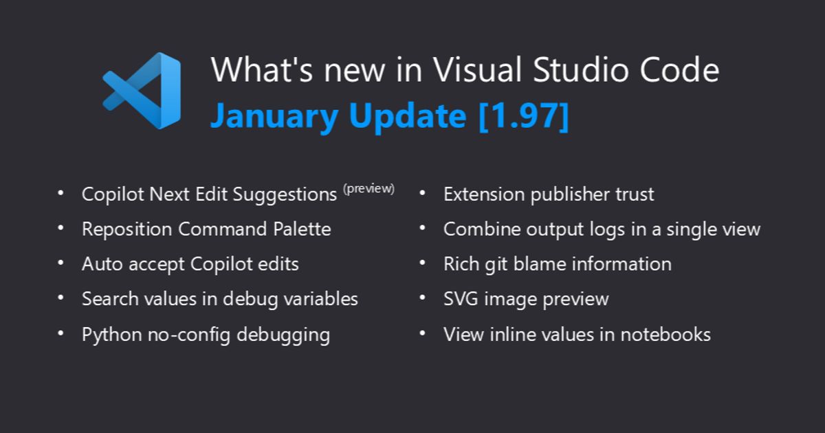 Visual Studio Code 1.97 now lets GitHub Copilot predict the next edit ...