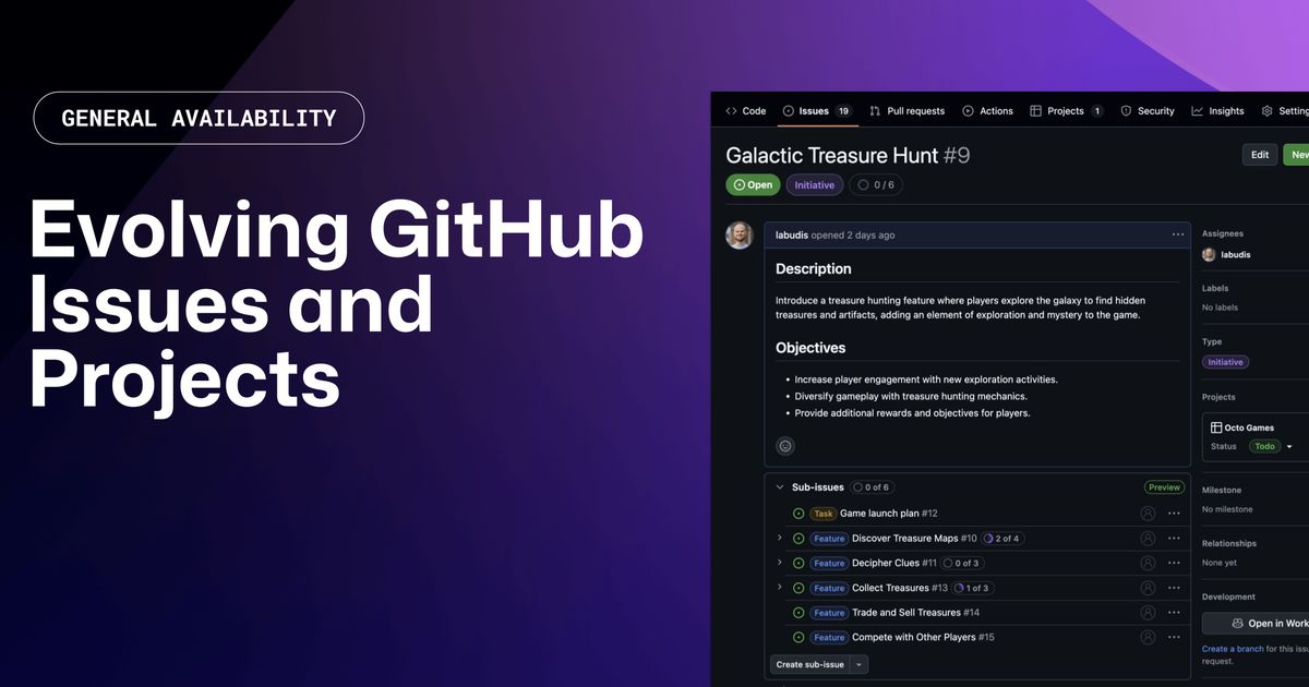 GitHub enhances project management with sub-issues, issue types ...