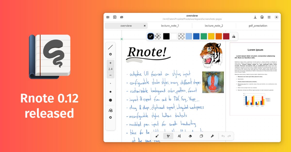 Sketching & note-taking app Rnote just got a major update with new ...