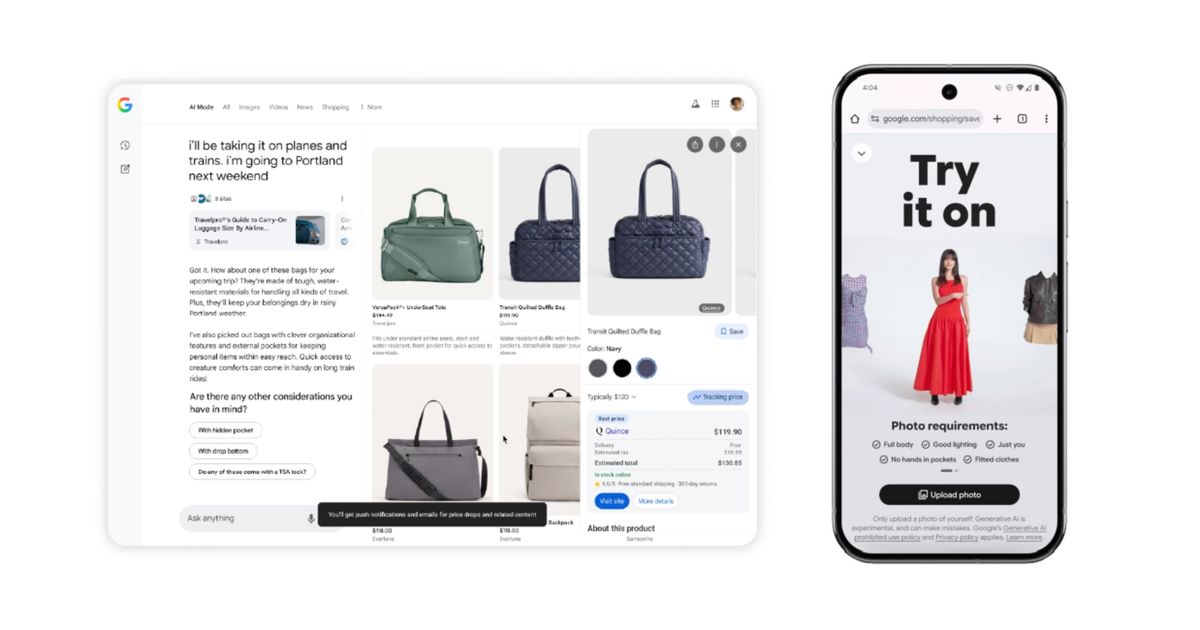 Google launches AI shopping mode with virtual try-on and automated ...