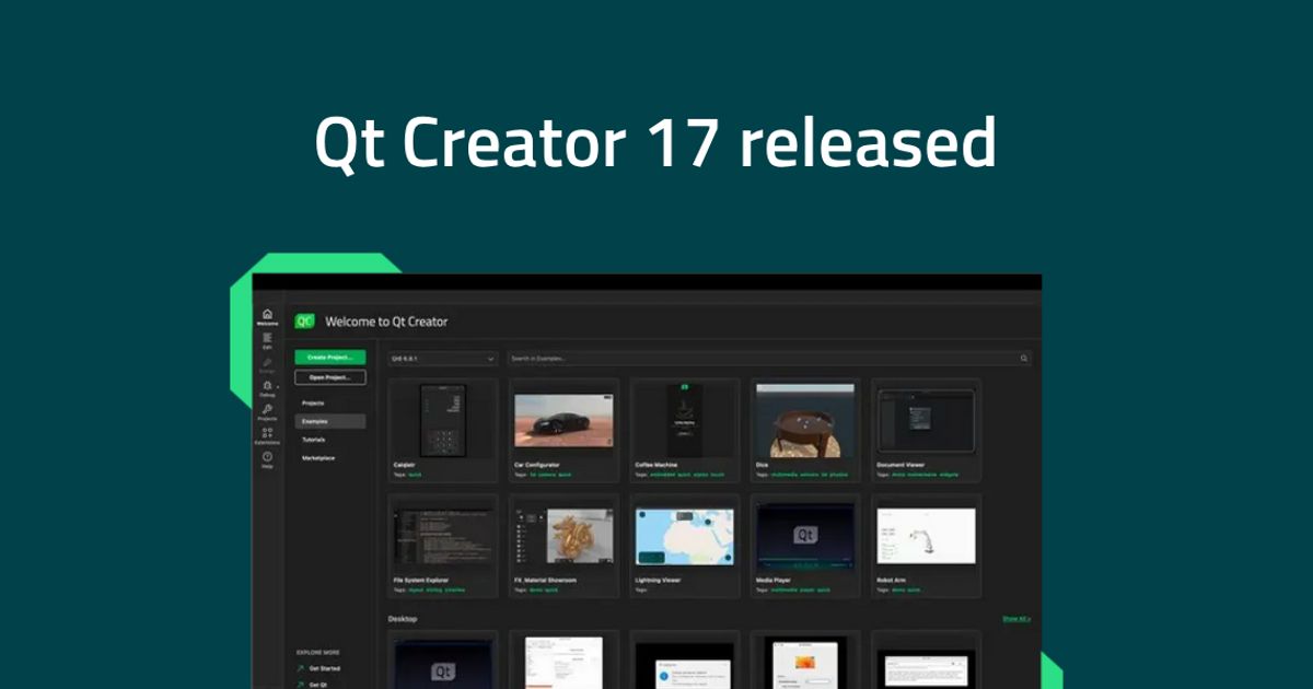 Open source IDE Qt Creator 17 unifies run & build configs for GUI app ...