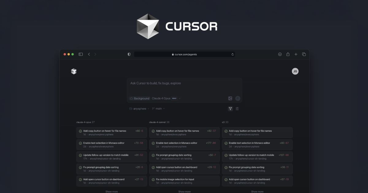 Cursor launches web-based AI coding platform with mobile and multi ...