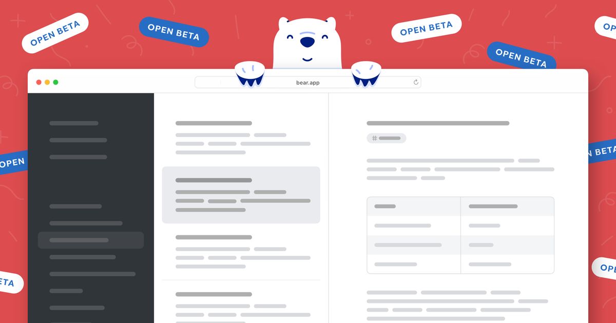 Markdown note-taking app Bear launches web version in public beta ...