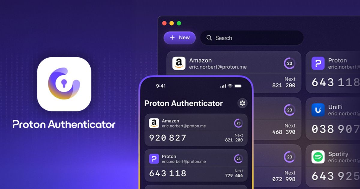 Proton launches new free opensource Authenticator with E2E encryption
