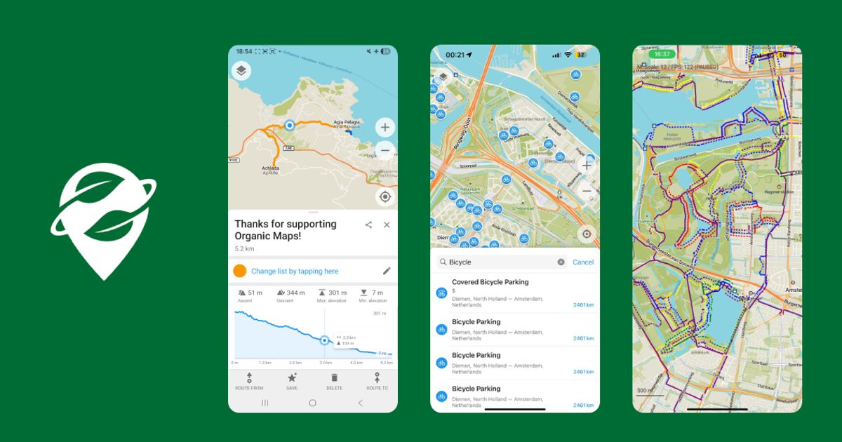 Organic Maps now displays popular hiking and cycling routes from all ...