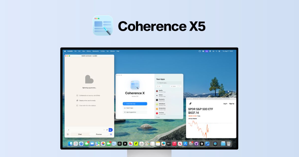 Coherence X5 released with new app creation tool, expanded browser ...