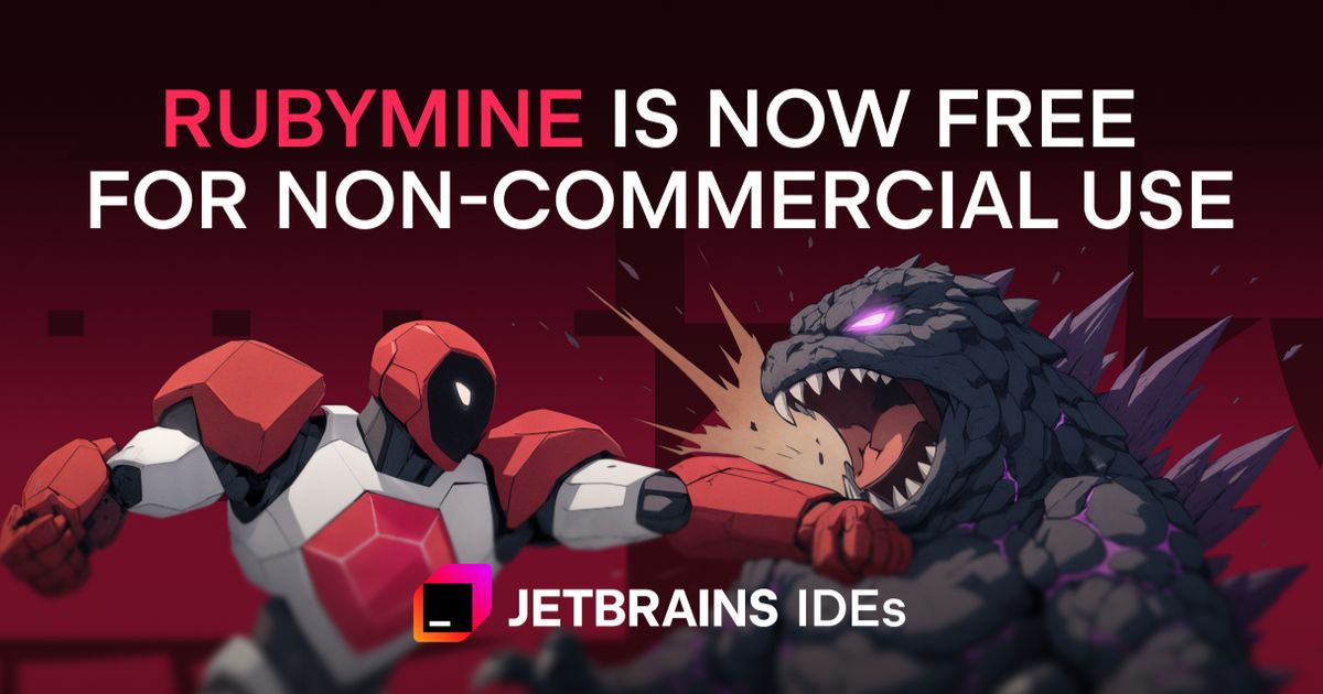 JetBrains makes RubyMine free for non-commercial use, joining WebStorm ...