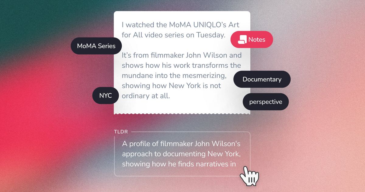 mymind introduces automatic note summarization and tagging | AlternativeTo