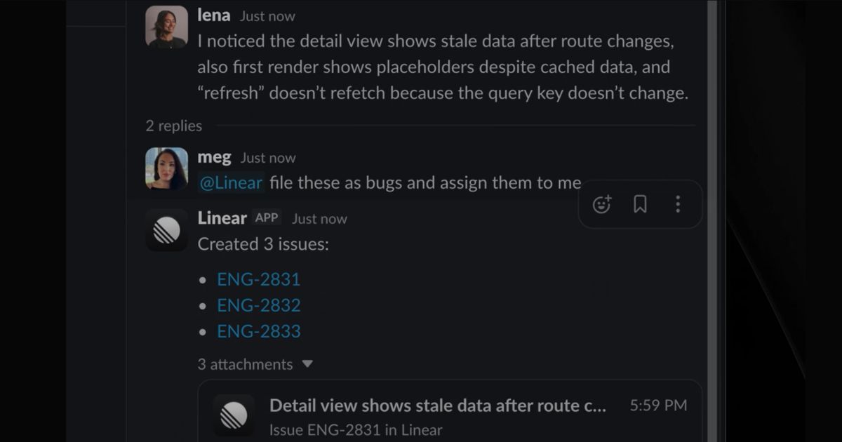 Linear agent for Slack enables issue creation from conversations ...
