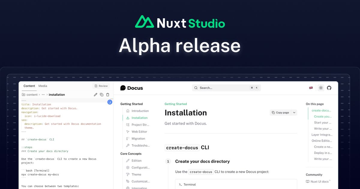 Nuxt Studio debuts in alpha for in-production website editing with ...
