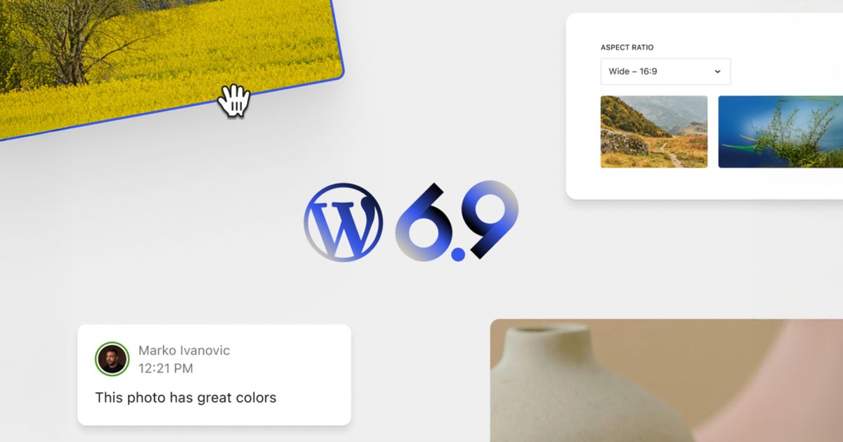 WordPress 6.9 adds block-level Notes, dashboard-wide Command Palette ...