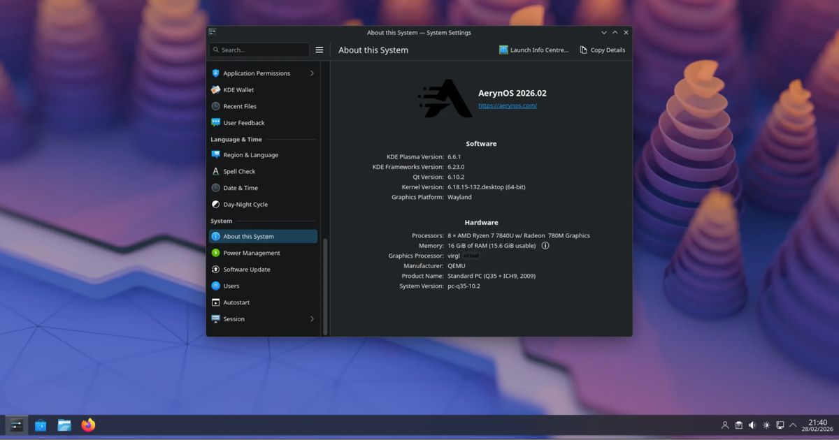 AerynOS update boosts atomic update speed and adds WiFi-friendly ...