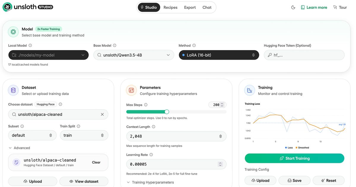 Unsloth Studio launches open-source no-code UI for local AI model ...