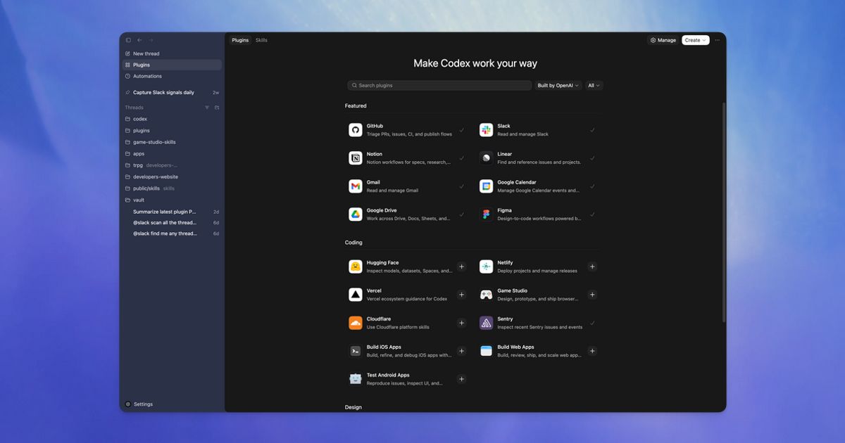 OpenAI introduces plugin support in Codex with app integrations, skills ...