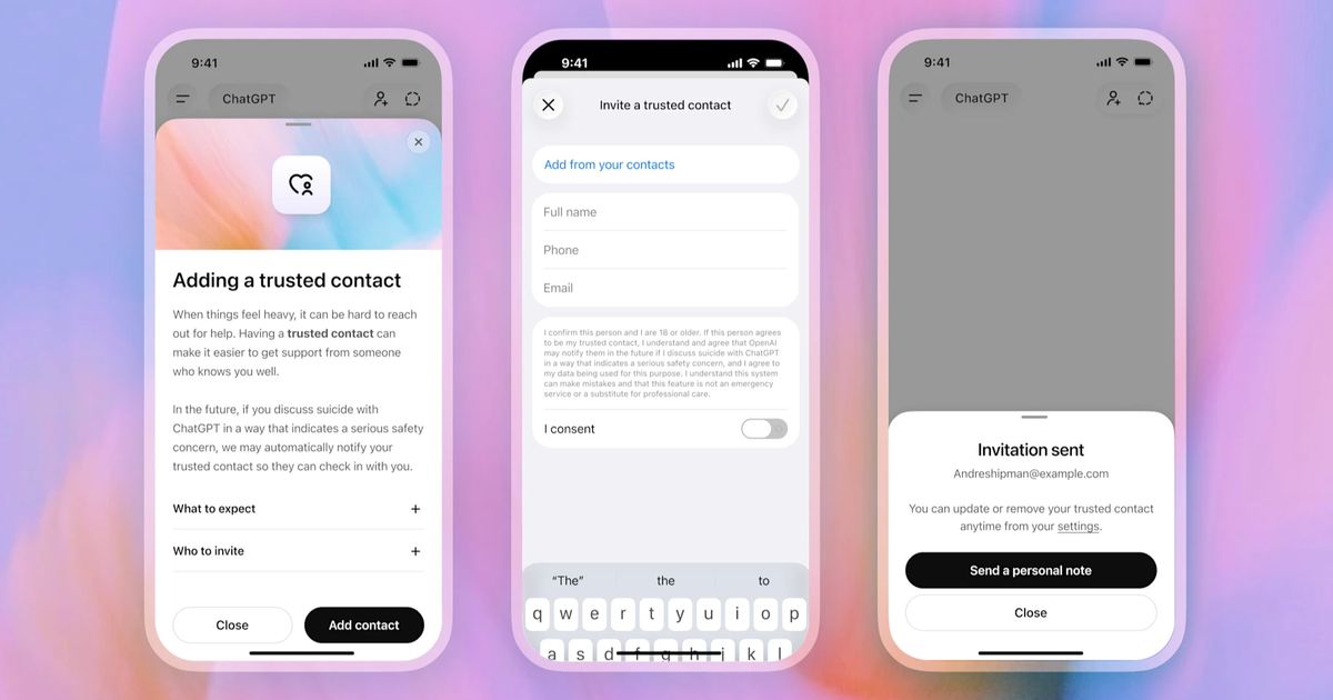 ChatGPT launches Trusted Contact feature for user safety support