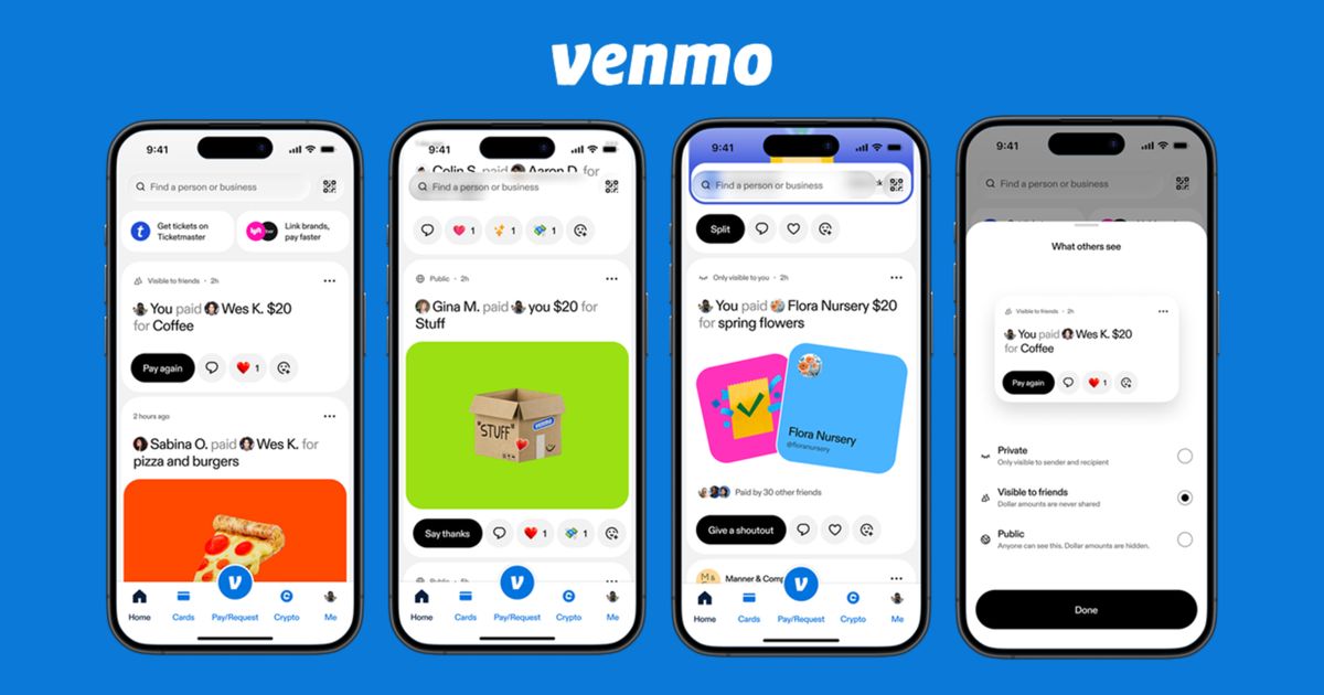 Venmo’s recent redesign improves payment privacy defaults and adds rewards-focused tabs
