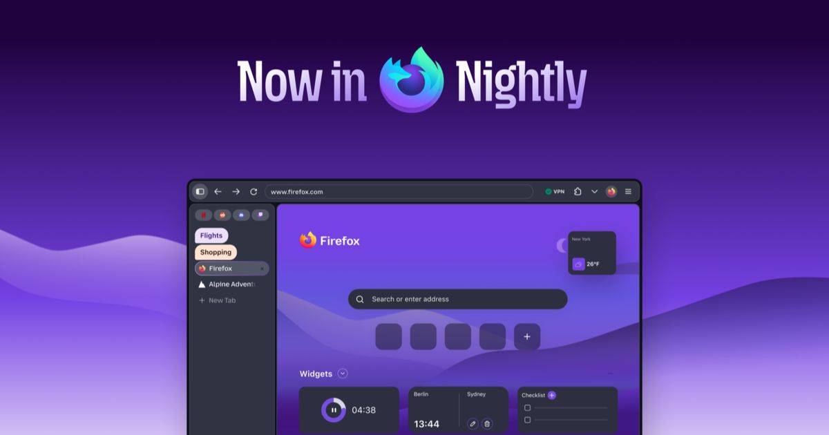 A first look at Firefox's new Nova UI, with the return of compact mode, in Nightly channel