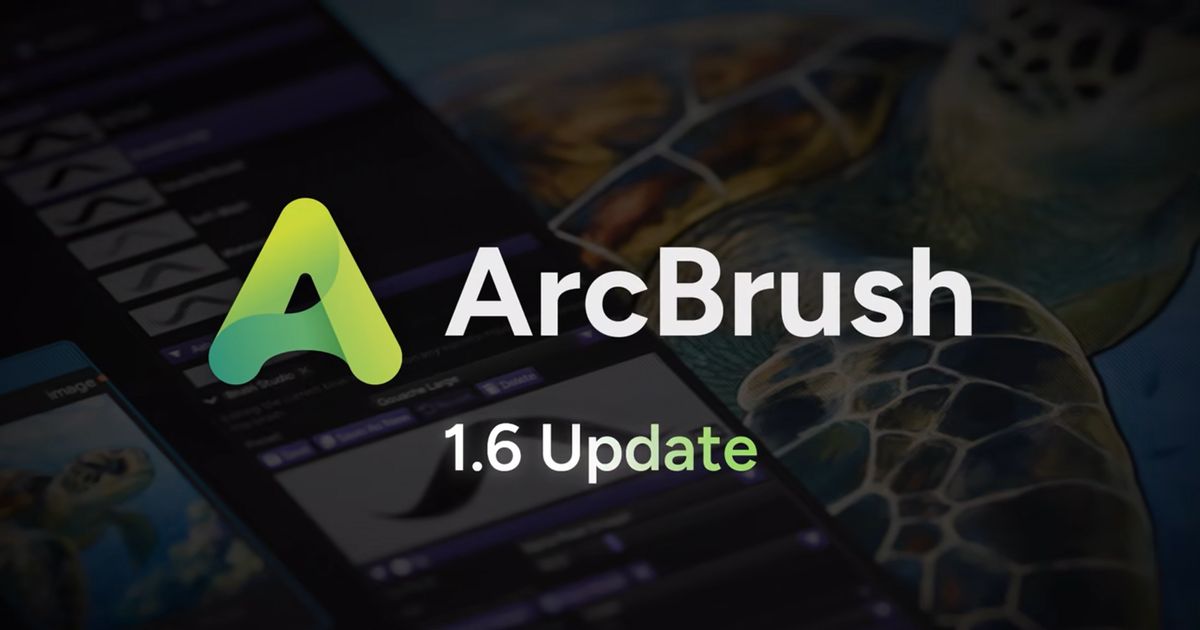 ArcBrush 1.6 adds pressure-sensitive brushes and non-destructive painting