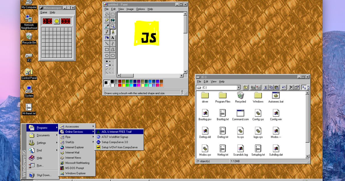 Windows 95 Developer Developer releases Windows 95 in Electron on GitHub | AlternativeTo