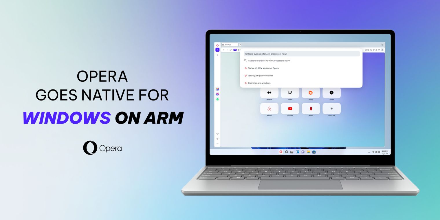 Opera now available for ARM-native Windows PCs, promises improved speed ...