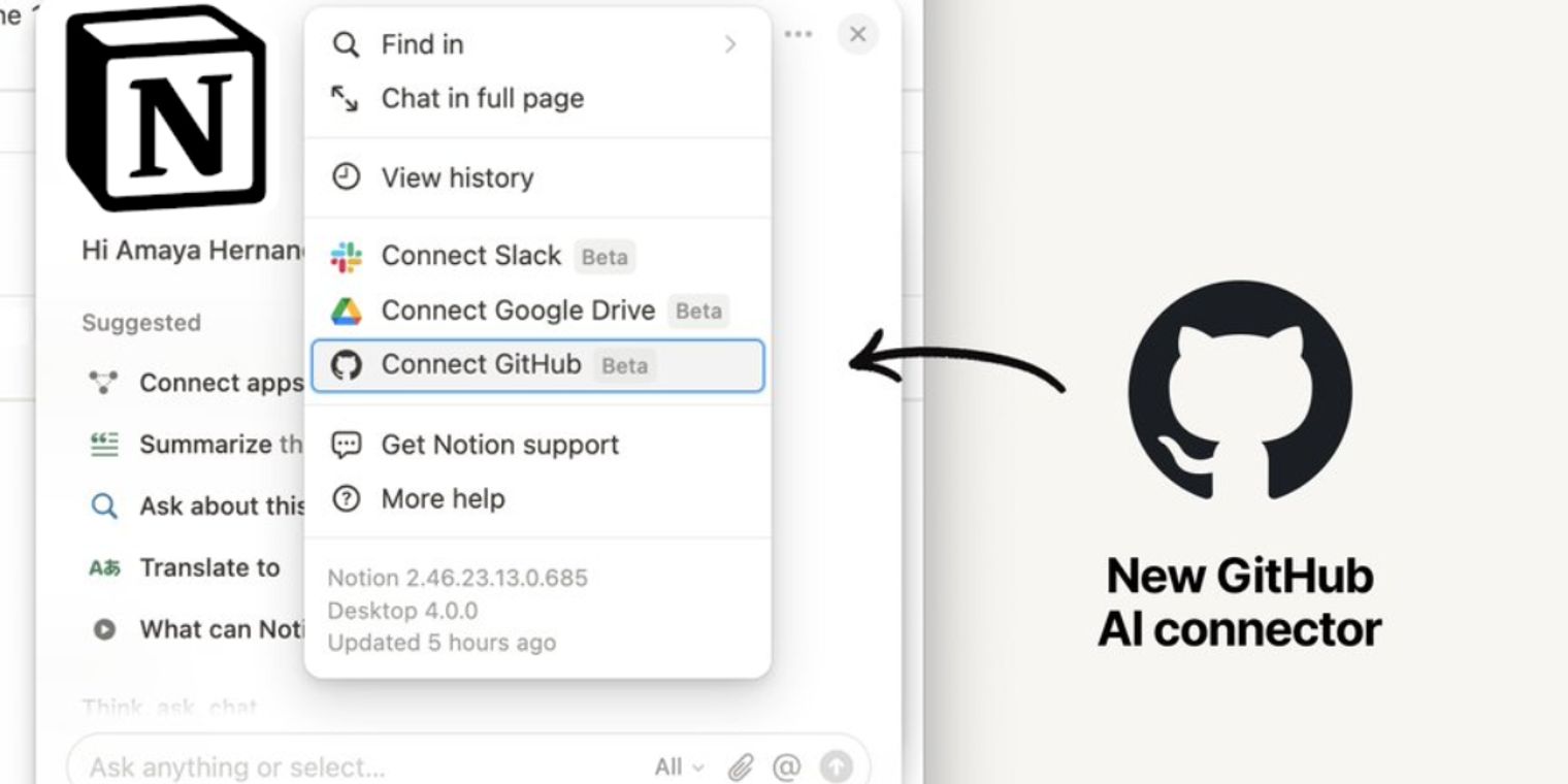 Notion AI integrates with GitHub for improved querying | AlternativeTo