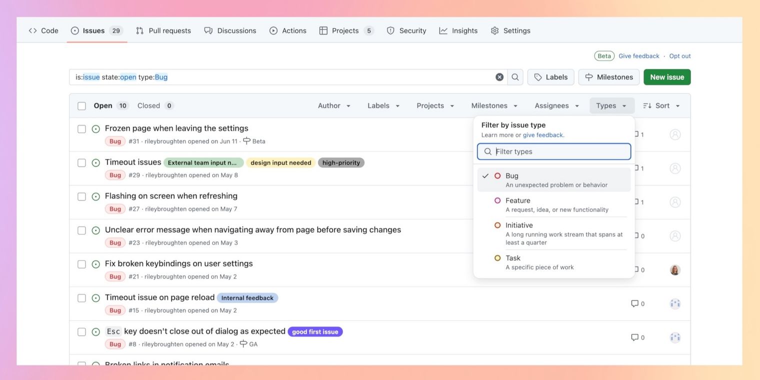 GitHub enhances issue management with sub-issues, issue types, and ...
