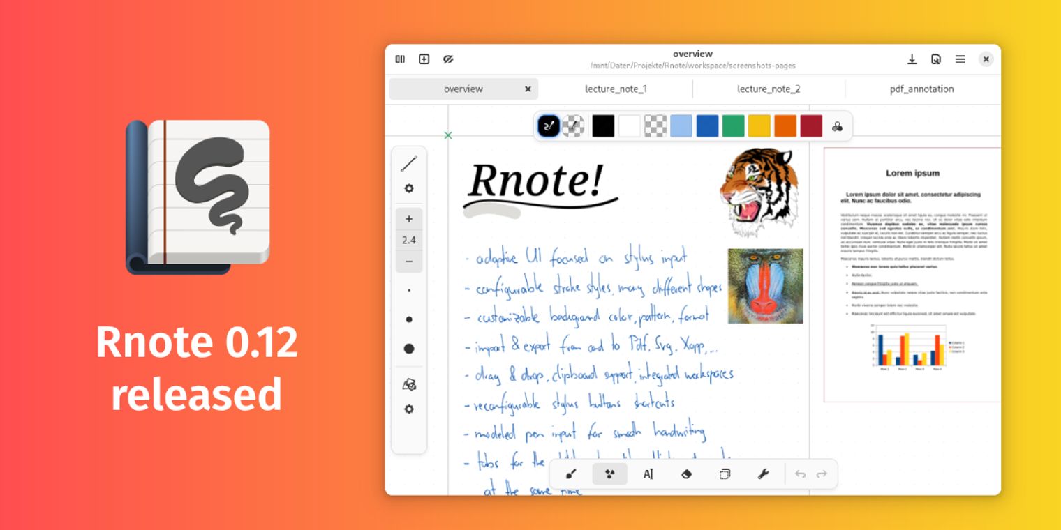 Sketching & note-taking app Rnote just got a major update with new ...