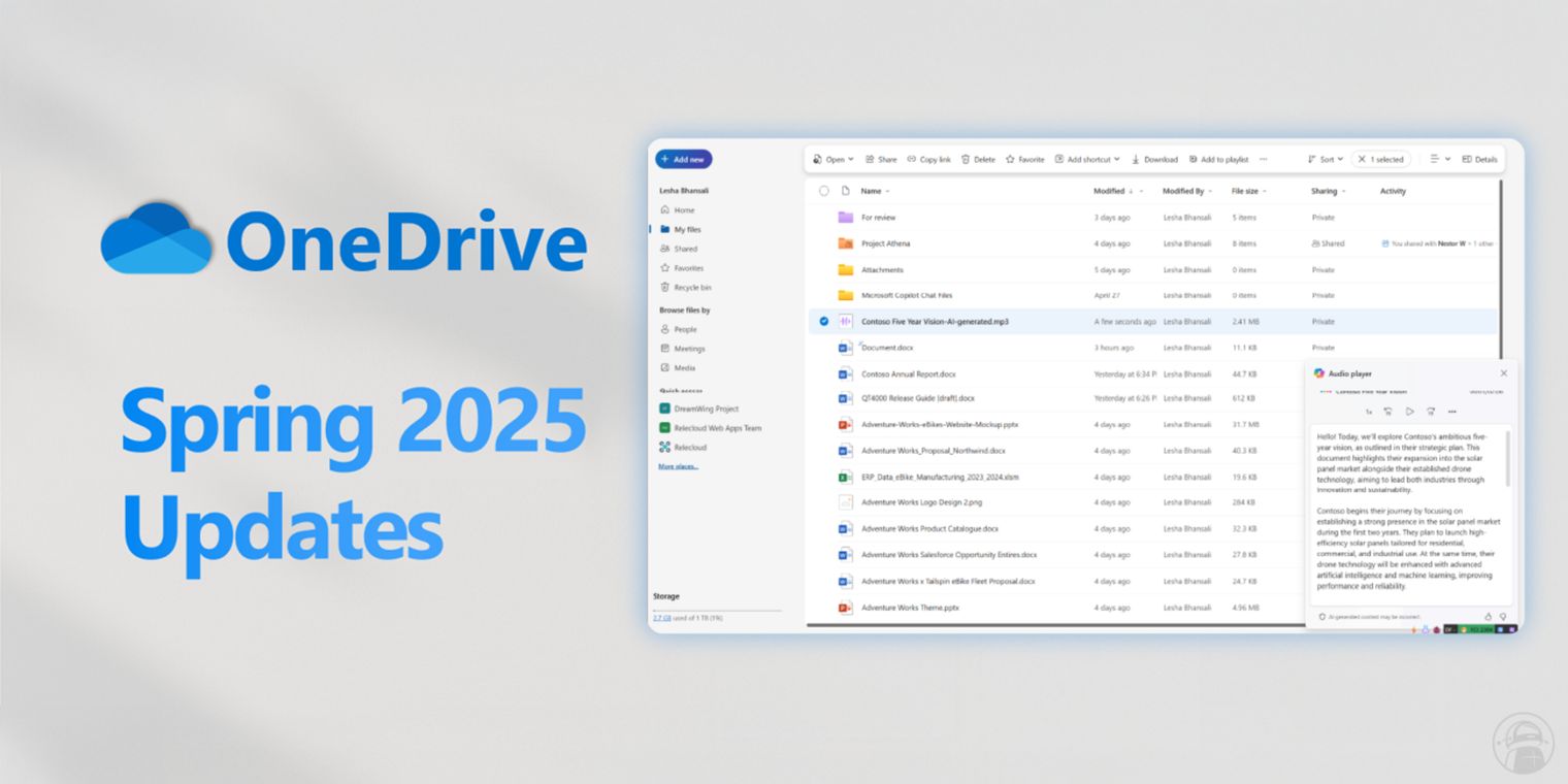 OneDrive adds new AI File Insights, Audio Overviews, advanced PDF tools ...