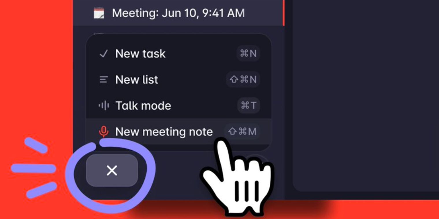 Quick Task Menu Superlist adds Quick Create Menu for instant task and note actions ...