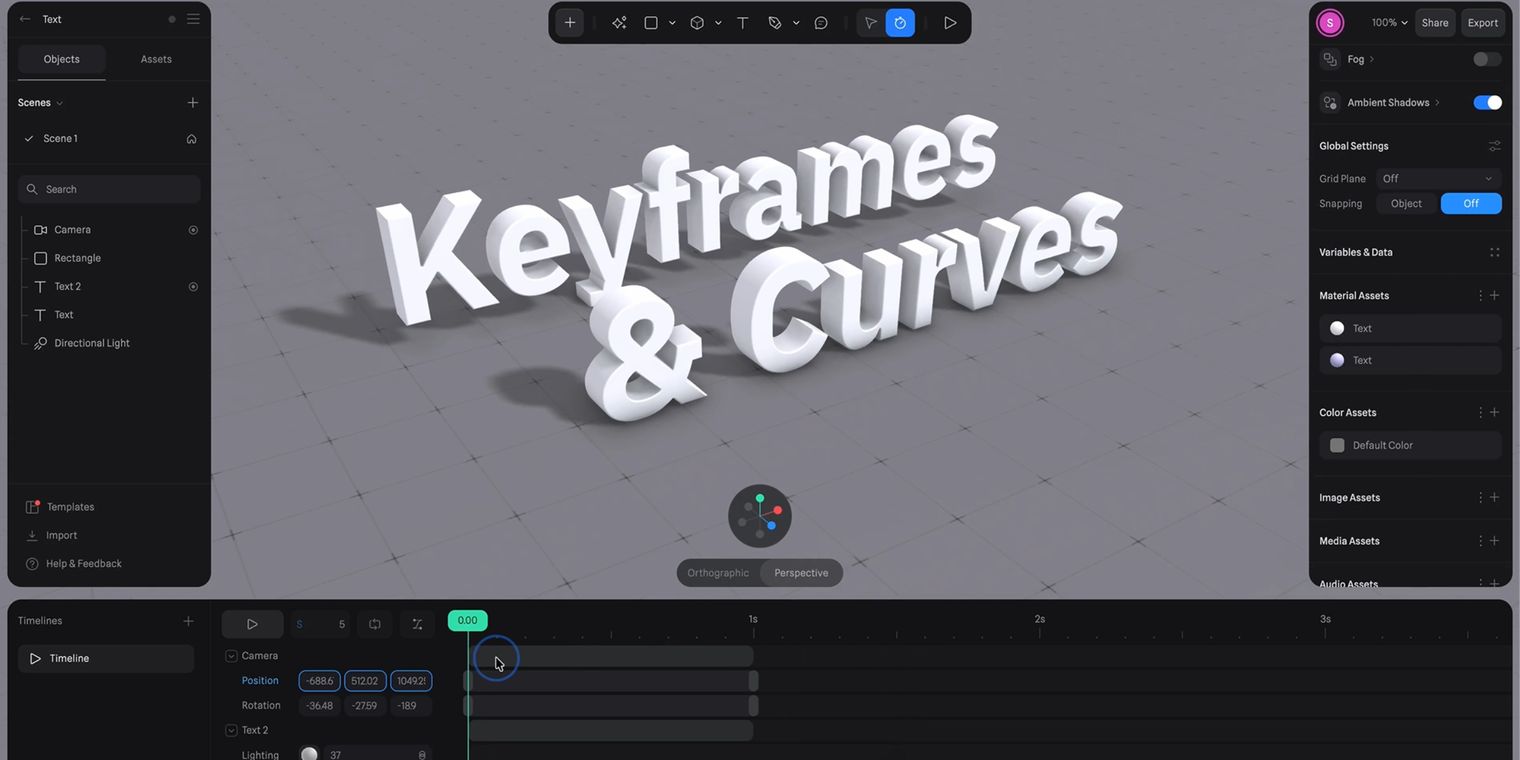 Spline launches Timeline for animating 3D scenes with keyframes ...