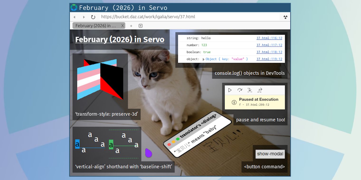 Servo 0.0.6 speeds up layout, enhances DevTools, and starts ...