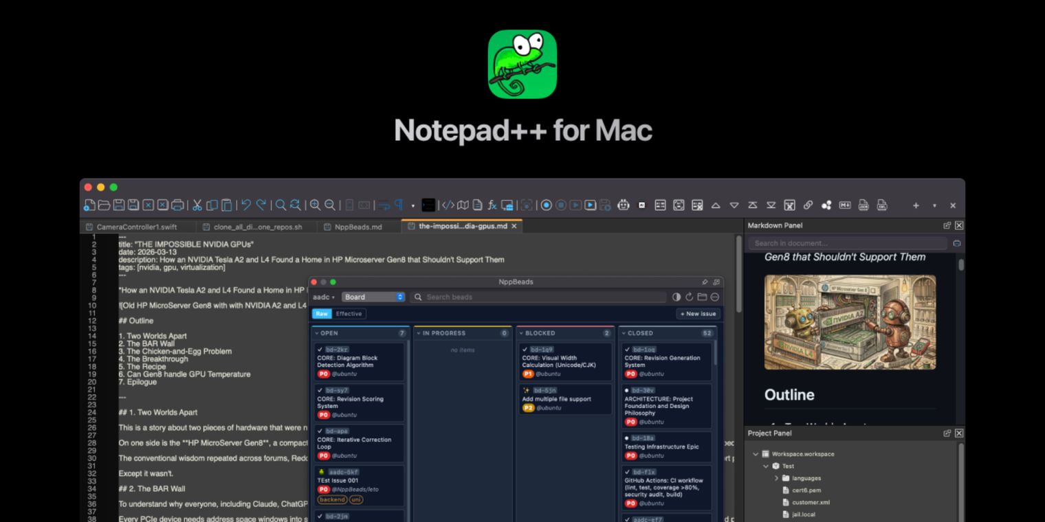 Notepad++ finally comes to Mac through a native fork with plugin ...