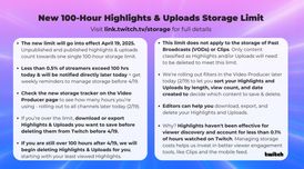 Twitch introduces 100-hour storage limit for highlights and uploads starting April 2025 image