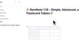 RemNote unveils new feature: Tables V2 image