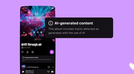 Deezer says 44% of daily uploads are AI-generated, but only represent ≈1-3% of streams image