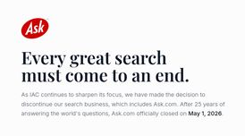 Ask.com, aka Ask Jeeves, has officially shut down after nearly 30 years online image