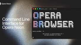 opera-browser-cli launches for local command-line control of Opera Neon image